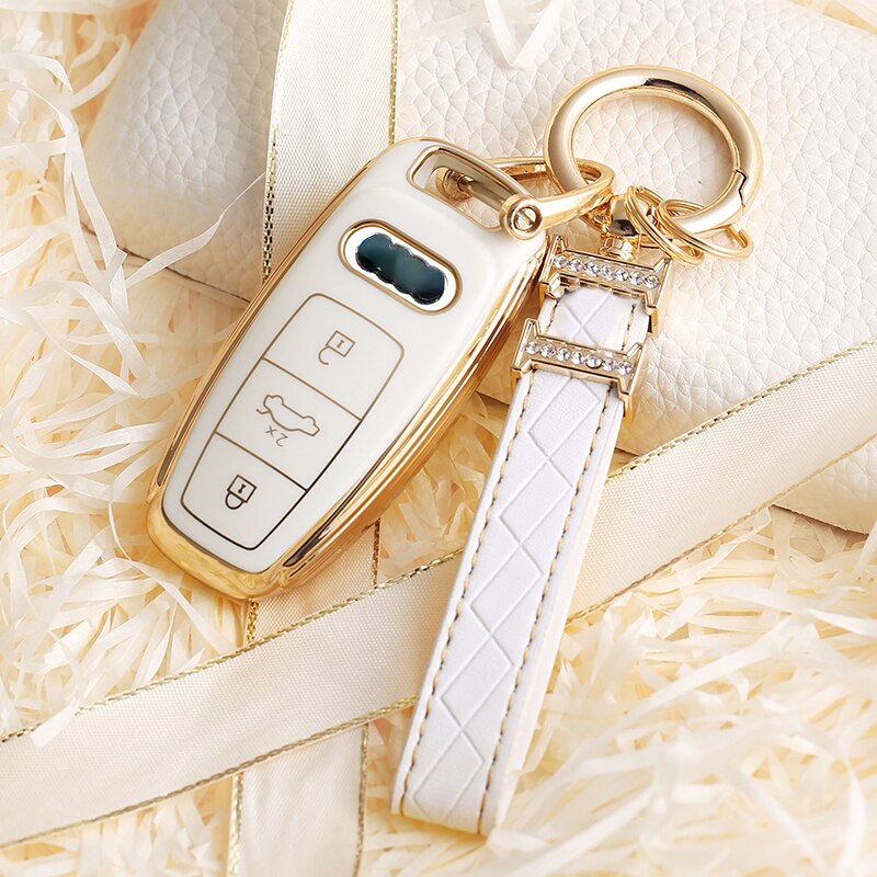 Car Key Cover Golden Edge