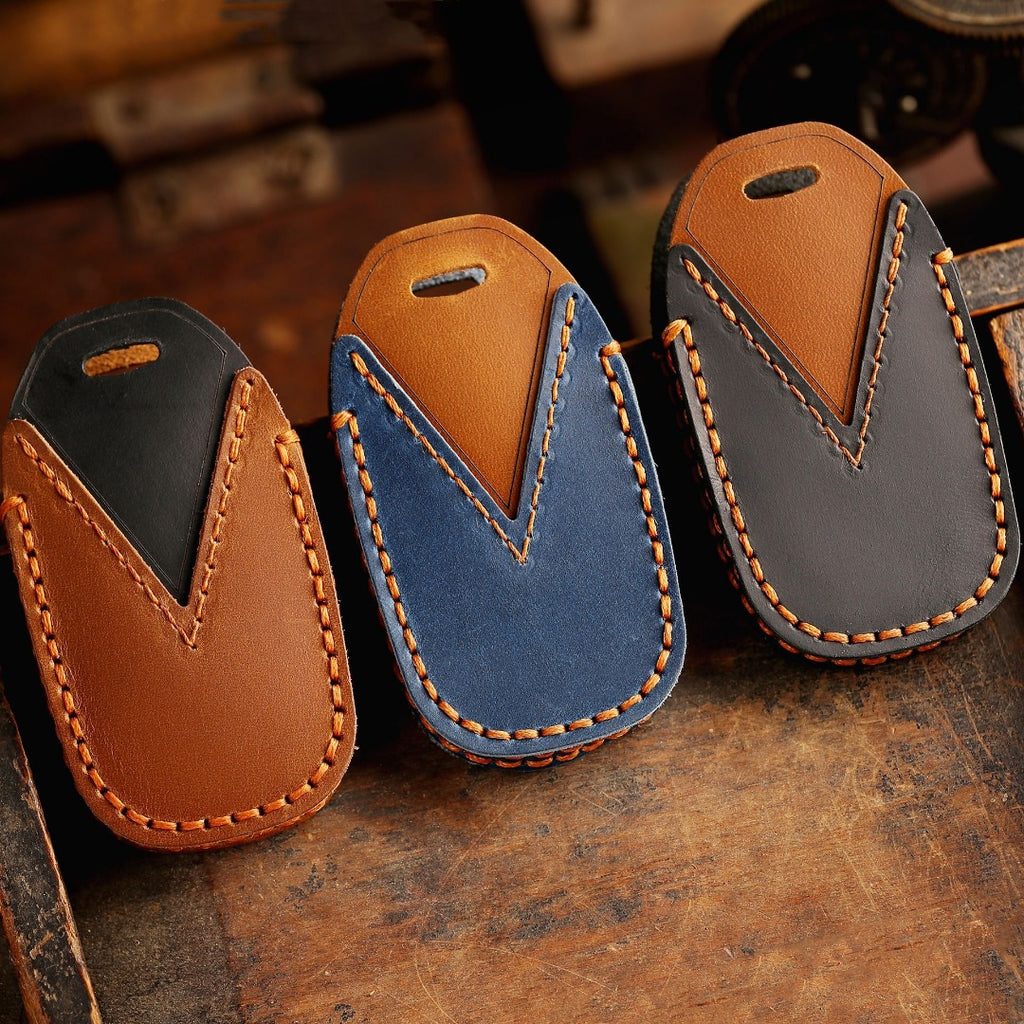 Hyundai Elantra Leder-Autoschlüsselhülle mit 3 Tasten