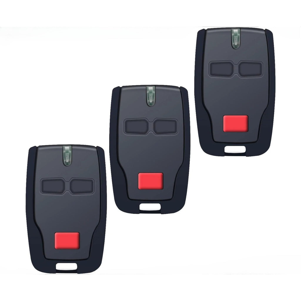 3 PCS BFT Mitto B2 Garage Remote - 433.92MHz 2-Channel Fob for Electric Gates