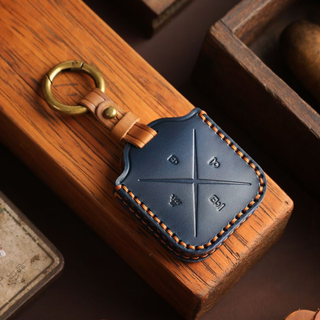 Buick E5 E4 Leder-Autoschlüsselhülle mit 4 Tasten