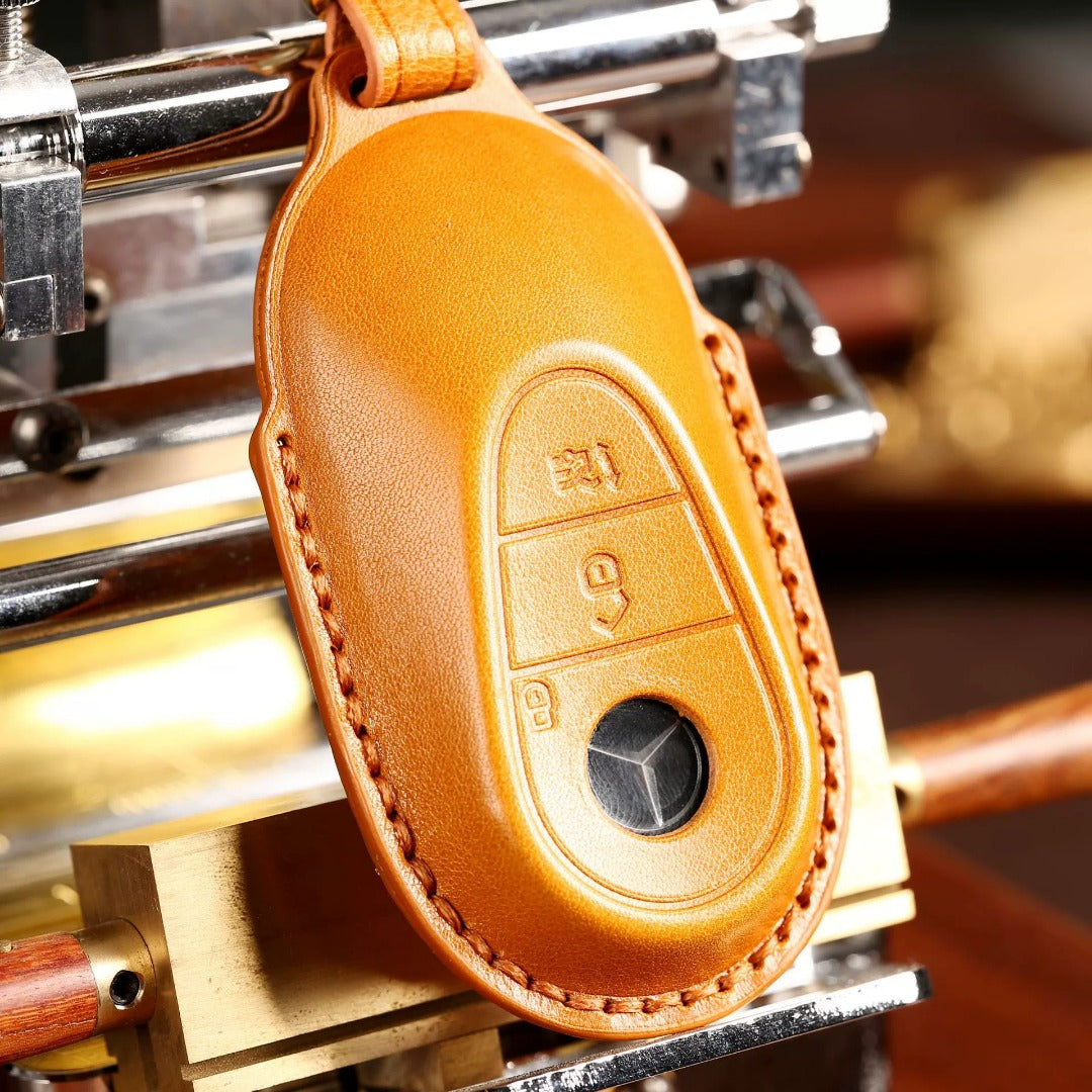 Étui de clé en cuir de luxe Mercedes-Benz/Maybach | Protection haut de gamme pour tous les modèles