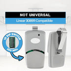 Multicode Linear 308911, 10-DIP-Schalter-Fernbedienung für Toröffner (300 MHz), Multicode-Fernbedienung für Garagentoröffner, Ersatz für Garagentoröffner 