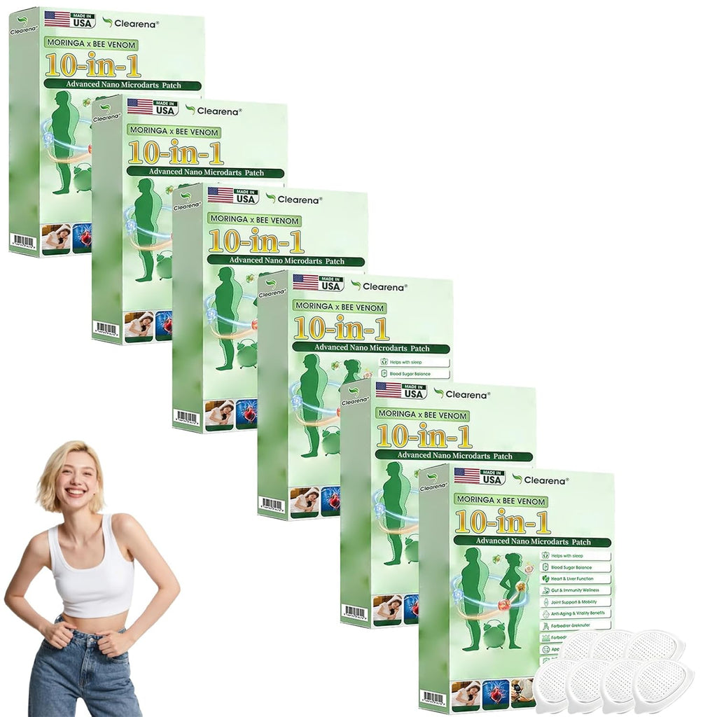 Clearena Moringa 10-in-1 Advanced Nano Microdarts Patch, 2026 New Clearena Moringa Patch, Natural Slim Patches for Women and Men - Gentle Formula for All Skin