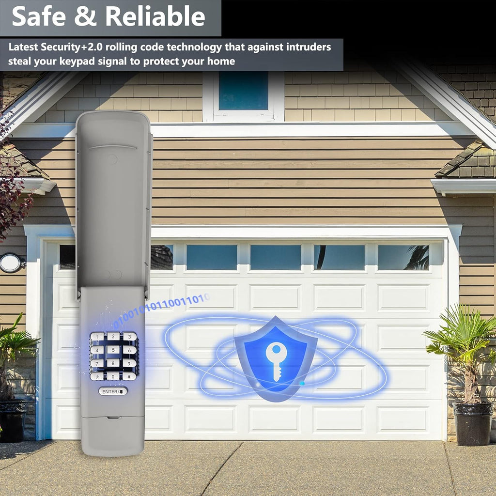 Universal Garage Door Opener Remote Compatible with LiftMaster Chamberlain Genie Craftsman Linear Wayne Dalton Overhead Garage Door Opener has Learn Button or Dip Switch