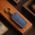 Étui de clé de voiture en cuir Volkswagen Magotan B7 CC à 3 boutons