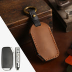 Carsine Kia Leather Car Key Cover Brown