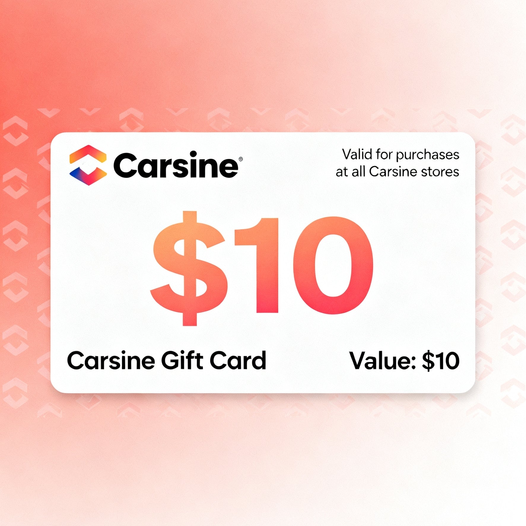 Carsine Carsine Gift Cards $10.00