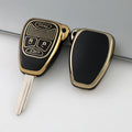 Carsine Jeep Dodge Chrysler Car Key Case Golden Edge Black