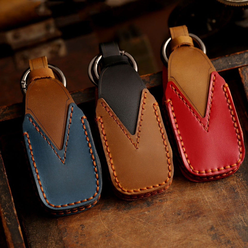 Mercedes-Benz Leder-Autoschlüsselhülle mit 3 und 4 Tasten