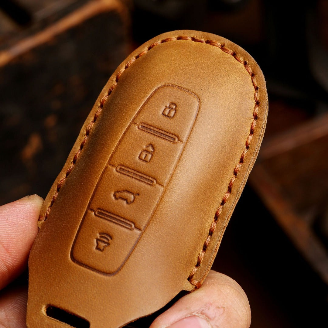 Ford Equator Leder-Autoschlüsselhülle mit 4 Tasten