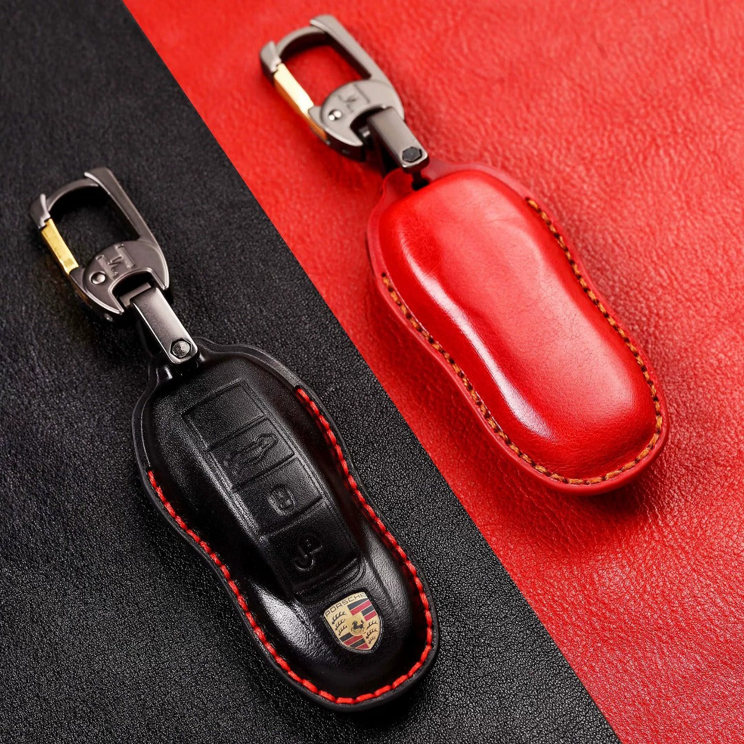 Porsche Key Fob Cover | Genuine Leather, Waterproof Design | Fits All Models