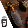 Carsine Audi A4L Q5L Q7 A4 A5 Leather Car Key Cover Black