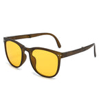 Carsine women's folding air cushion sunglasses champagne + yellow