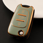 Carsine Hyundai Car Key Case Golden Edge Green / Key case
