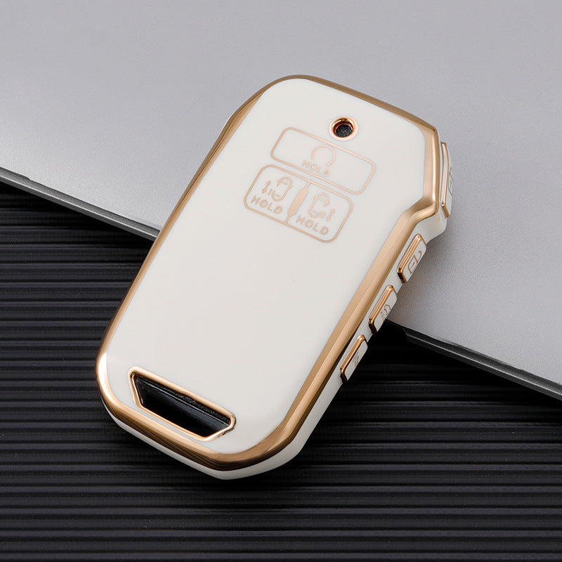 Carsine Kia Car Key Case Golden Edge