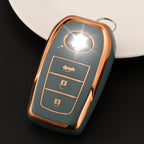 Carsine Toyota Car Key Case Golden Edge 3 Buttons / Grey / Key case