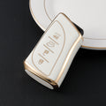 Carsine Lexus Car Key Case Golden Edge White / Key case