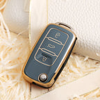 Carsine Volkswagen Car Key Case Golden Edge Grey / Key case